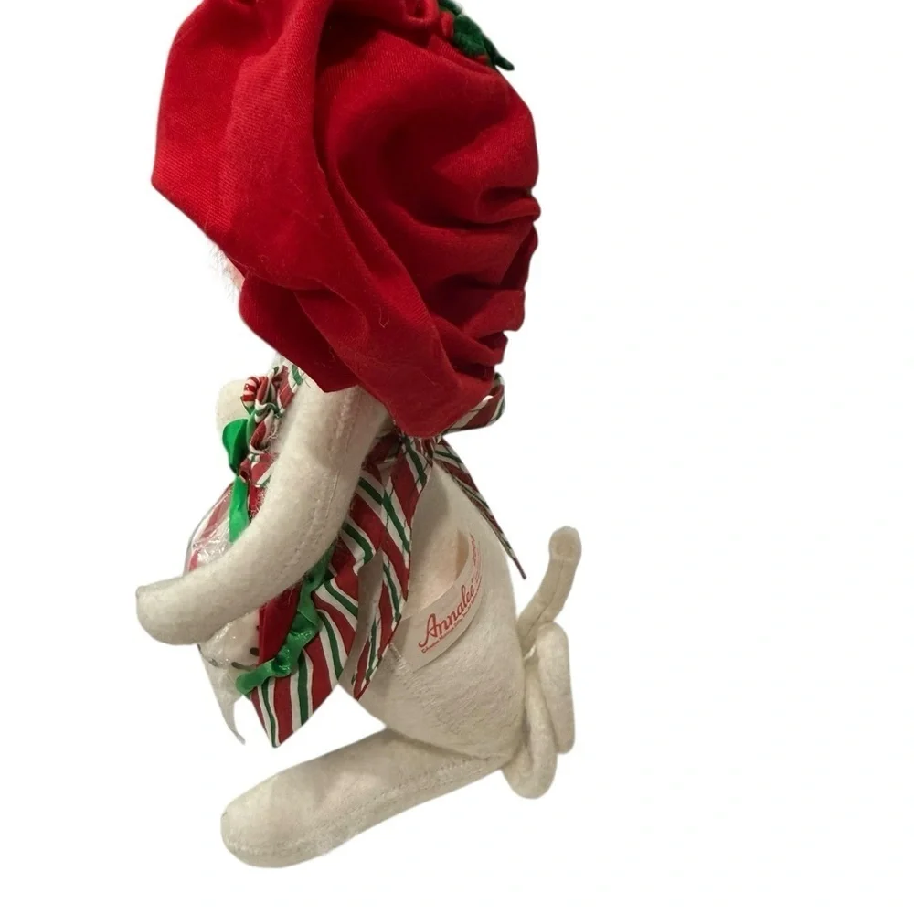 Annalee Red and Green Christmas Mouse Peppermint Candy 9 1/2  inches 2005